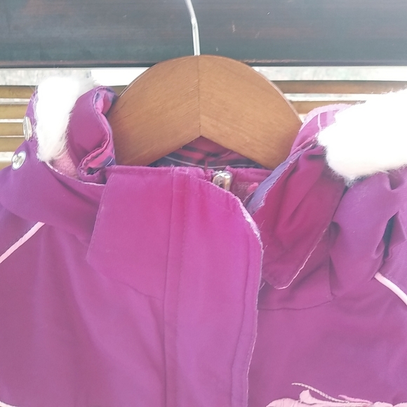 ZeroXposur M Girls Pink Purple Fur Hoodie Kids - Picture 6 of 10